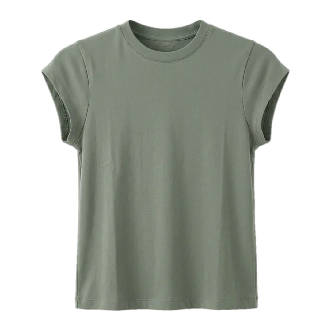 Blusa de malha canelada — Verde