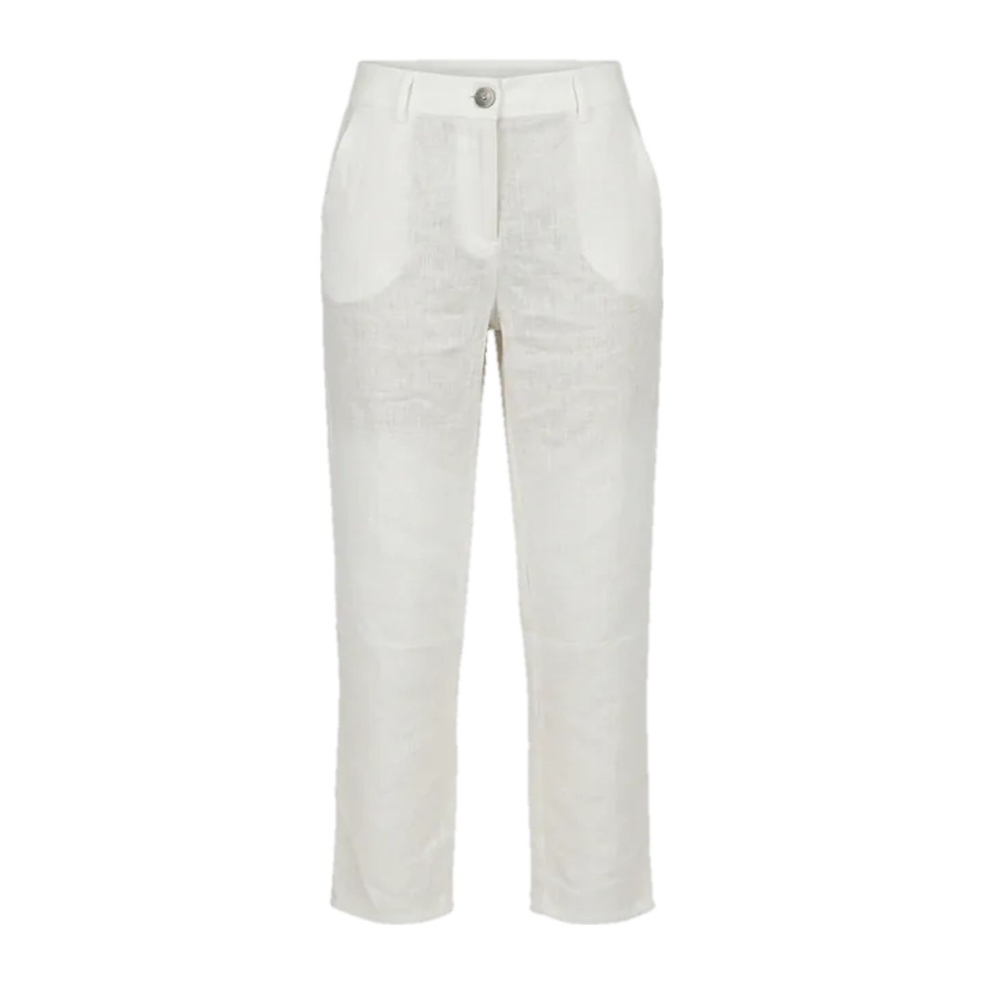 Calça alfaiataria 100% linho — Off white
