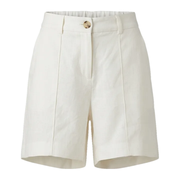 Short 100% linho — Off white