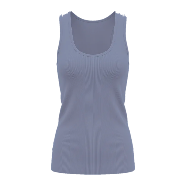 Regata de tricot alongada — Azul bebê