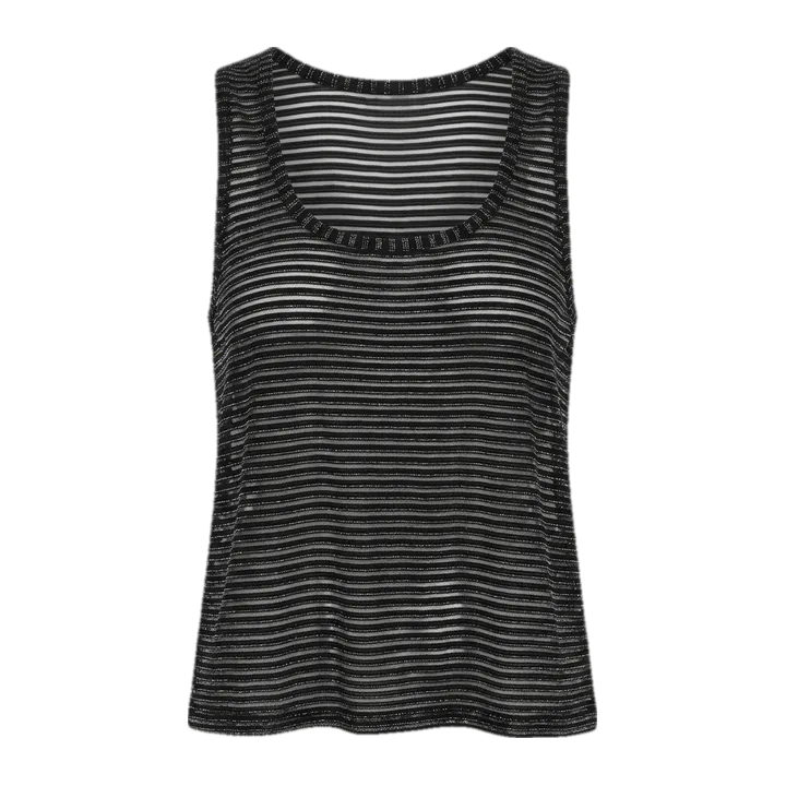 Blusa com fios de lurex — Preta