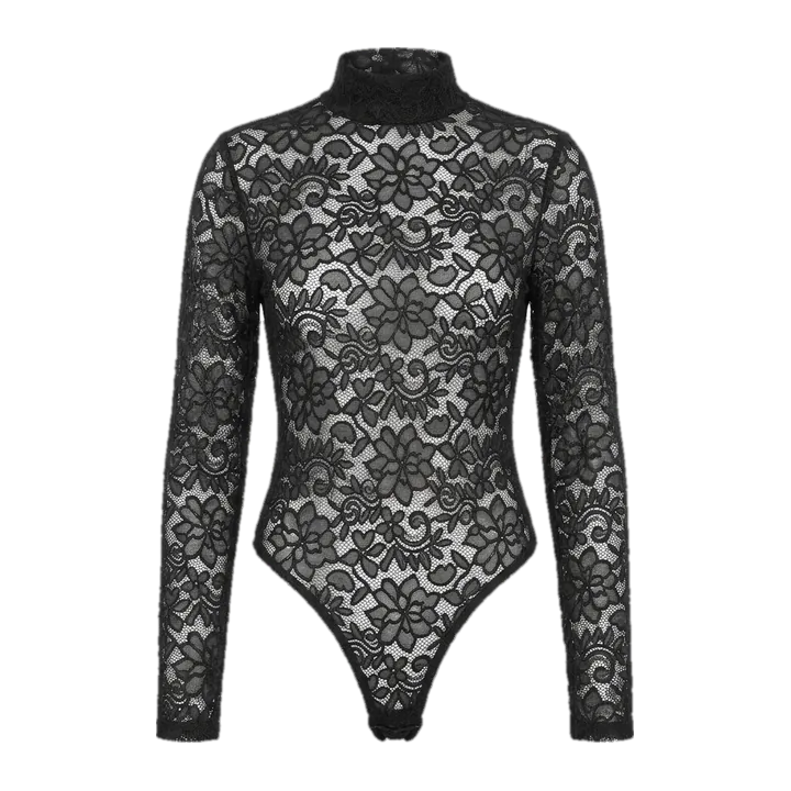 Body de renda — Preto