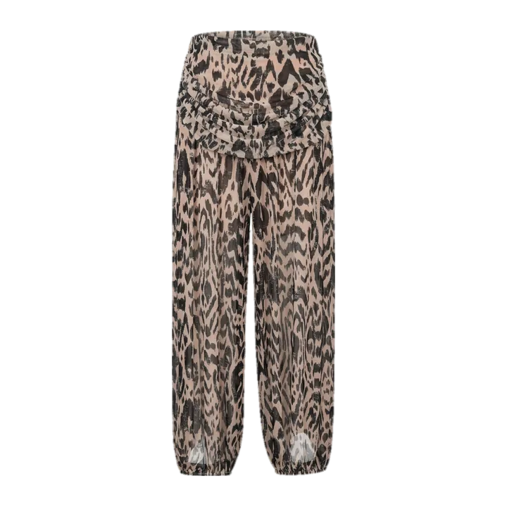 Calça estampada de tule — Estampado
