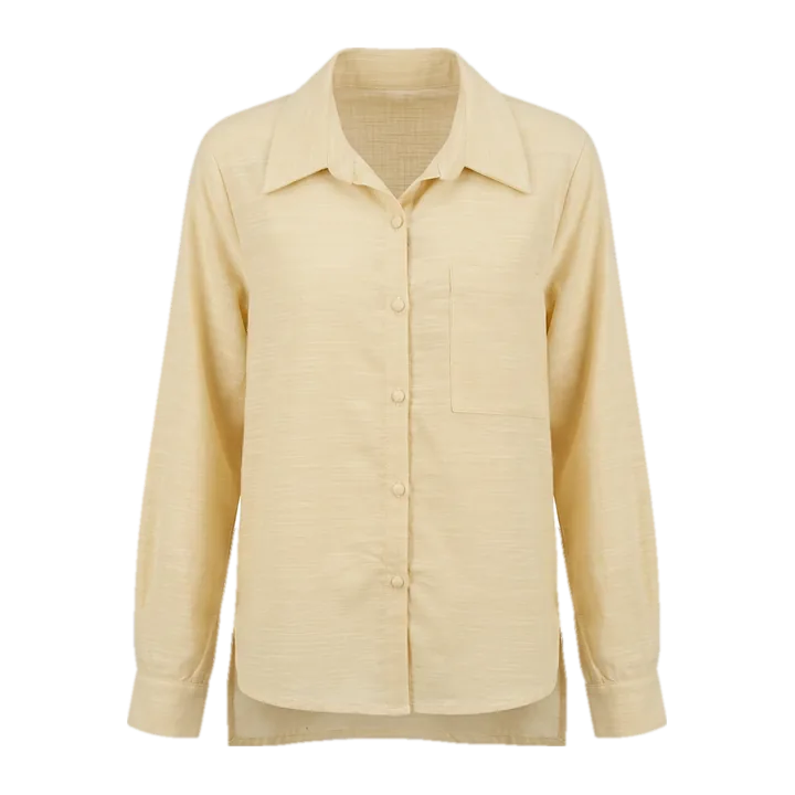 Camisa 100% algodão — Mostarda