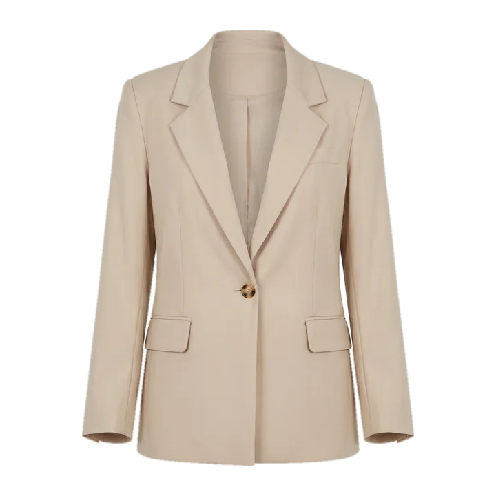 Blazer alfaiataria de viscose — New bege